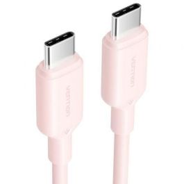Vention TRCPH Cable USB 2.0 Tipo-C a Tipo-C de 2 metros, ideal para carga rápida de 60W y transferencia de datos a 480Mbps, color Rosa