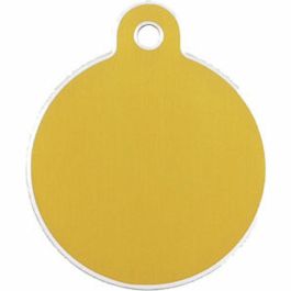 Placa identificativa para collar Imarc Circle Amarillo Dorado