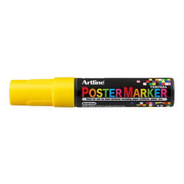 Artline EPP-12 Rotulador Poster Marker Punta Rectangular 12 mm para Cartelería Color Amarillo