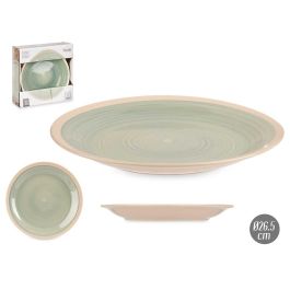 Plato Llano Grande Gres Verde Borde 26,5Cm Vessia (24 Unidades)