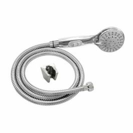 Rousseau Stop'o Chrome Manguera Ducha Combinada 3 Chorros (Lluvia, Masaje, Tónico), Antical, Ahorro Agua, Extensible 1.5-2m