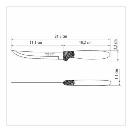 Tramontina Cubiertería 30 Piezas Negro Acero Inoxidable Mango Polipropileno