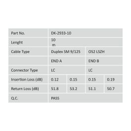 Digitus LC - LC, 9/125µ, Yellow, Duplex, 10m