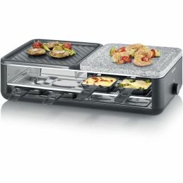 Parrilla Raclette - SEVERIN - RG2366 - 8 personas. - Placa de cocción reversible y de piedra natural - 8 sartenes - Color negro Precio: 96.49999986. SKU: B17AKPH5D6