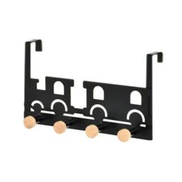 DKD Home Decor Perchero Básicos de Puerta con 4 Colgadores, Metal y MDF, Negro y Blanco, 8.5 x 16.5 x 28.5 cm (2 Unidades) Precio: 15.55092. SKU: S3016416