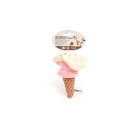 Gloria Gloicecream Peluche para Perro Helado Blando con Sonido, Cono Multicolor Poliéster para Razas Medianas y Pequeñas