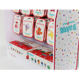 Imaginovo Expositor Pasta para Modelar Set de Colores con 20 Ganchos y 64 Unidades, 620x1300x500 mm