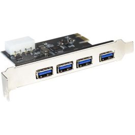 LogiLink PC0057A Tarjeta PCI Express 4 Puertos USB 3.0 (3.1 Gen 1) Interna para PC, 5 Gbit/s con VIA VL805
