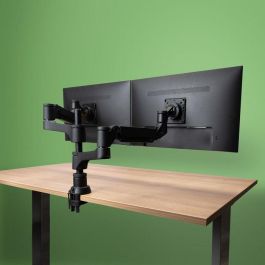 R-Go Tools R-Go Caparo 4 D2, Circular Dual Monitor Arm, Desk Mount, Gas Spring, 3-9kg, Black-Silver, Low Carbon Footprint R-Go Tools R-Go Caparo 4 D2, Circular Dual Monitor Arm, Desk Mount, Gas Spring, 3-9kg, Black-Silver, Low Carbon Footprint