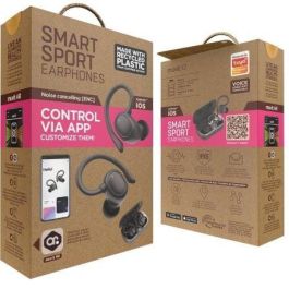Auriculares Deportivos Bluetooth Muvit iO Smart True Wireless Sport ENC con estuche de carga/ Autonomía 6h/ Negros Auriculares Deportivos Bluetooth Muvit iO Smart True Wireless Sport ENC con estuche de carga/ Autonomía 6h/ Negros
