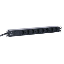 Lanview 19'' rack mount power strip, 3m, 16A with 8 x Danish type K grounded sockets Lanview 19'' rack mount power strip, 3m, 16A with 8 x Danish type K grounded sockets