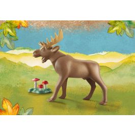 Playmobil Wiltopia Alce Ecológico con Tarjeta de Animal y Accesorios para Niños