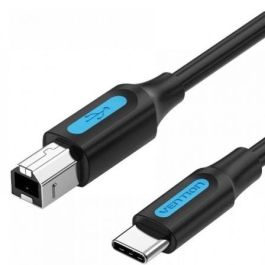 Vention CQUBG Cable USB 2.0 para Impresora | USB Tipo-C Macho a USB Tipo-B Macho | 480Mbps, 1.5m, Negro