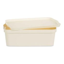 Caja Plastico Con Tapa 14L Crema Kipit 29X14CM (12 Unidades) Precio: 73.50000042. SKU: S3610398