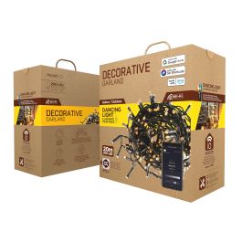 Muvit Guirnalda Luces Io Wifi Rgb - Guirnalda LED Decorativa Inteligente IP44, 60 LEDs RGB, Compatible con Alexa, Google Home y Siri, Control por App y Voz para Exterior e Interior