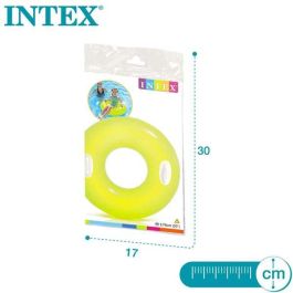 Intex Flotador Rueda Neón Hinchable PVC 76 cm con Asas para Niños +8 Años - Modelos Surtidos