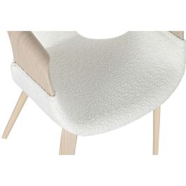 Silla Scandi DKD Home Decor Blanco 67.5 x 82 x 52.5 cm