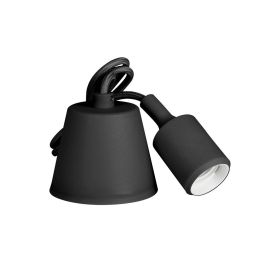 Edm Lámpara colgante de silicona E27 60W negro Ø4,4x100cm Precio: 5.50000055. SKU: S7917339