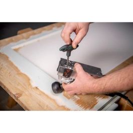 Metabo LF 850 S, Fresadora para Madera con 4 Cuchillas Reversibles de Metal Duro y Conexión de Aspiración