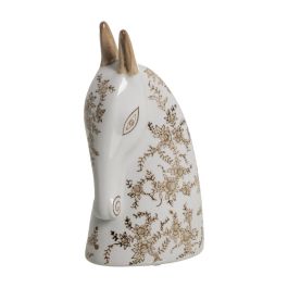 Figura Caballo 2/M Blanco-Marrón 14 X 8 X 26 cm