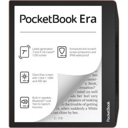 Pocketbook Era Lector de Libros Electrónicos 16GB Stardust Silver, Pantalla E Ink Carta 7", Táctil, Bluetooth, Resistente al Agua Precio: 277.50000003. SKU: B1HS3NJ9QA