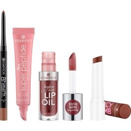 Essence TOFFEE TALK BROWN LIP ESTUCHE 4 pz - Set de Labios Marrones Mate, Brillo y Aceite Nutritivo
