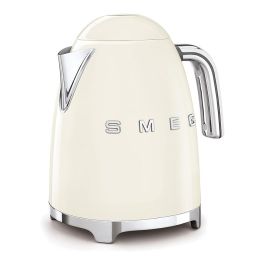 Smeg KLF03CREU Hervidor de Agua de Acero Inoxidable 1.7L 2400W con Filtro Antical, Apagado Automático y Base Giratoria 360°, Color Crema