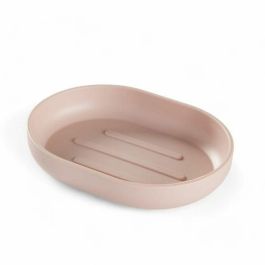 Today TOD3574641271336 Juego de 4 Accesorios de Baño: Vaso, Dispensador de Jabón, Escobilla y Cubo de Basura - Rosa