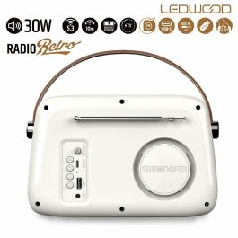 Radio Transistor Ledwood ALMA BLANCO Blanco 30 W