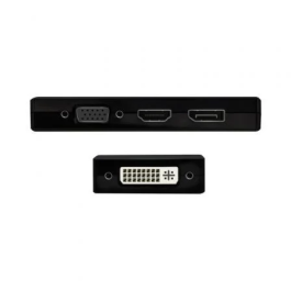 Aisens A109-0679 Conversor USB-C a DisplayPort/HDMI/VGA/DVI 4K Soporte Múltiples Puertos Negro 15cm