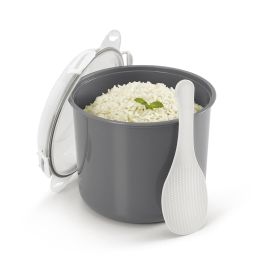 Metaltex Cocedor de arroz y cereales para microondas, 2.2L, 20.5x17x16cm, incluye dosificador y espátula Precio: 12.50000059. SKU: S7911746