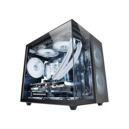 Mars Gaming Caja MicroATX Gaming MCFUSIONM con Doble Cámara y Cristal Templado para Placas Micro-ATX y Mini-ITX