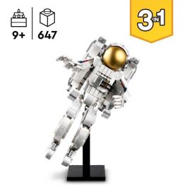 LEGO 31152 Creator Astronauta 3en1 en el Espacio, Juguete de Construcción con Perro y Transbordador Espacial, Decoración