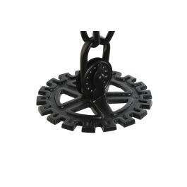 DKD Home Decor Reloj Sobremesa Loft Negro Plateado Metal Cristal 18 x 17 x 33 cm