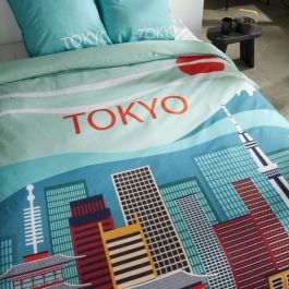 Today TOD3574641268664 Juego de Cama de Algodón 240x220 cm para 2 Personas, Diseño JAVA Estampado Tokio Azul Today TOD3574641268664 Juego de Cama de Algodón 240x220 cm para 2 Personas, Diseño JAVA Estampado Tokio Azul