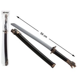 Espada Ninja 59.5 cm Con Funda Para Disfraz De Guerrero Oriental Ninja Cosplay Precio: 1.49999949. SKU: S1130750