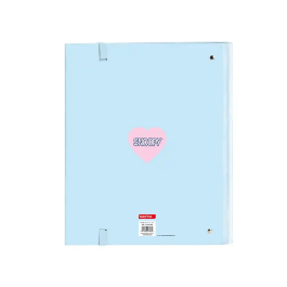 Carpeta de anillas Snoopy Love Azul 27 x 32 x 3.5 cm