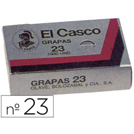 El casco Grapas nº23 Caja de 1000 unidades Alambre Galvanizado Patas 6mm Precio: 1.49999949. SKU: B1B6ZFEPX9