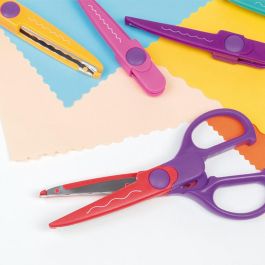 Milán Tijeras Zig-Zag con 4 Hojas Intercambiables 16 cm para Manualidades y Scrapbooking