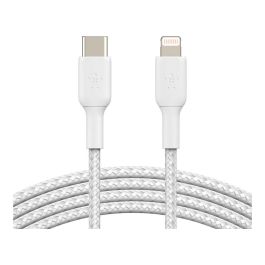 Belkin CAA004BT1MWH Cable USB-C a Lightning Trenzado Boost Charge 1m Blanco