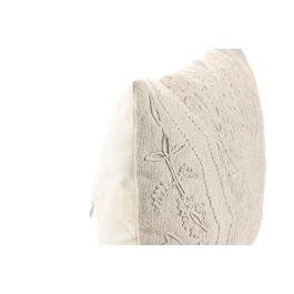 DKD Home Decor India 24 Cojín Crudo Bordado a Mano Algodón 30 x 50 cm (2 Unidades)