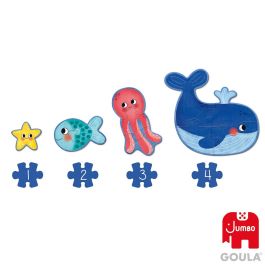 Goula Puzzle XXL Océano Puzzle de Cartón de Gran Calidad 18 Piezas Gigantes para Niños a partir de 3 Años