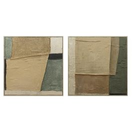 DKD Home Decor Cuadro de Lienzo Abstracto para Pared, Diseño Urban en Tonos Beige y Verde, 80x80x3.8 cm (Set de 2 Unidades) Precio: 115.49999945. SKU: B18DYPWHK4