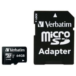 Verbatim Tarjeta de Memoria microSDXC 64GB Clase 10 de Alta Velocidad (10MB/s) para Móviles, Tablets, Cámaras Digitales y GPS