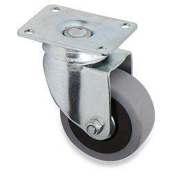 Q&Q JADE PL Rueda Giratoria Aro Goma Ø60 Zincada Sin Freno Placa Rectangular Soporte Doble Bolas Carga 50kg Anti-hilo Precio: 5.50000055. SKU: B1J3TBSECF