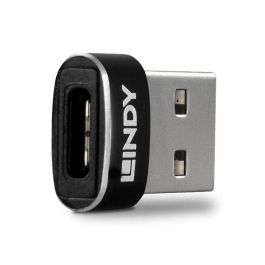 Lindy Adaptador USB 2.0 de Perfil Bajo USB-A a USB-C para PC y Portátil, Ultra Compacto, Velocidad 480Mbps