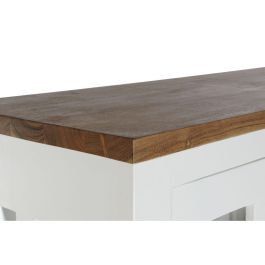 DKD Home Decor Vitrina Urban Colección Daniela 90x190x40 cm Blanco Marrón Mango Cristal Acacia con 2 Cajones y 4 Estantes