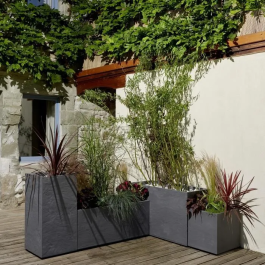 Eda Bac Volcania Jardinere 100 x 40 x 40 cm - 97.6 L - Anthracite Gray 13731GANT
