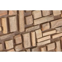 DKD Home Decor Decoración de Pared Moderna de Madera de Mango con Troncos Natural 90x90x3 cm DKD Home Decor Decoración de Pared Moderna de Madera de Mango con Troncos Natural 90x90x3 cm