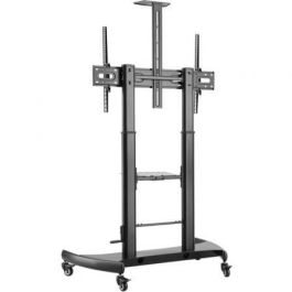 AISENS FT100TE-123 Soporte de Suelo para Monitor TV Señalización 60-100" con Ruedas, Manivela, 100Kg, Negro AISENS FT100TE-123 Soporte de Suelo para Monitor TV Señalización 60-100" con Ruedas, Manivela, 100Kg, Negro